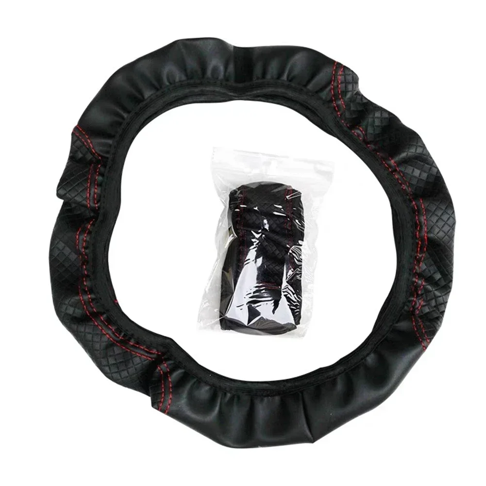 Protector Universal para volante de coche, cubierta protectora de cuero de microfibra, antideslizante, transpirable para Protector de volante de 38cm