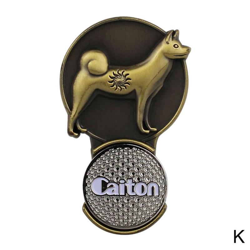 Zodiac Golf Cap Magnetic Absorption Innovative Hat Accessories Clip P1O1: Dog-Brass