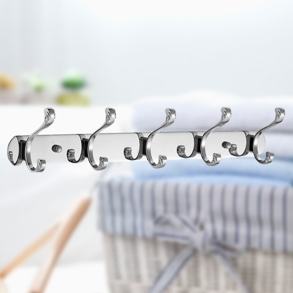 5 pinnen deurhaak roestvrij staal haak muur kleding kleerhanger roestvrij handdoekenrek voor keuken badkamer