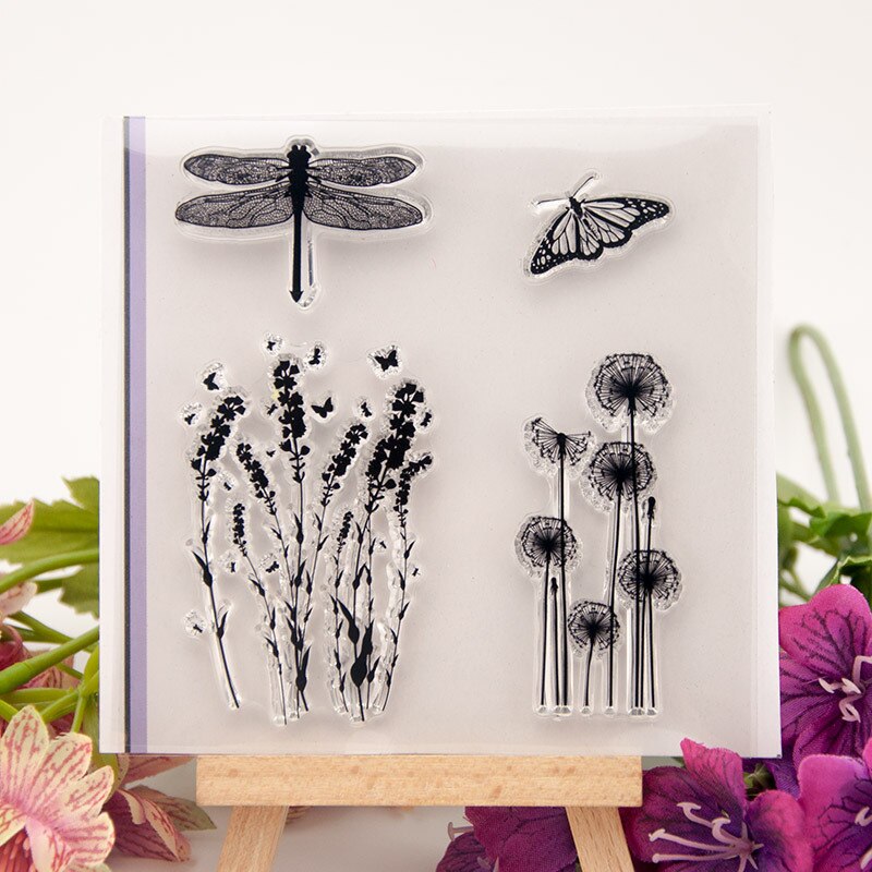 Wyse teekukka kirkkaat postimerkit rakkaus läpinäkyvä silikonileima korttien tekemiseen itse scrapbooking voikukka postimerkit hyvää syntymäpäivää