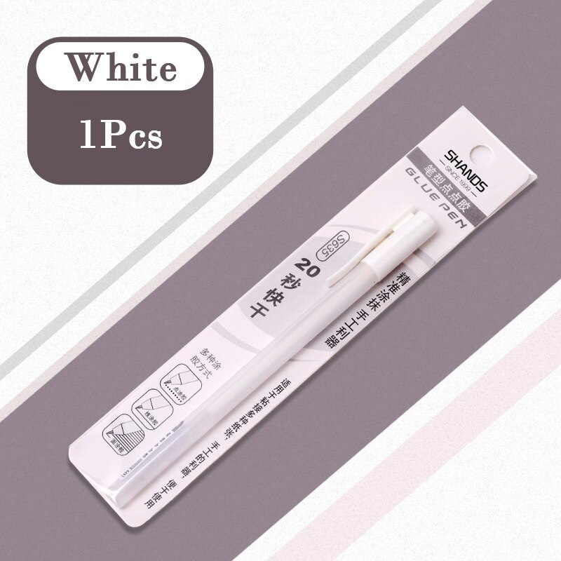 Colors Portable Pen Shape Glue Multi-function Adhesive Student DIY Office Accessories School Supplies Korean Stationery: white