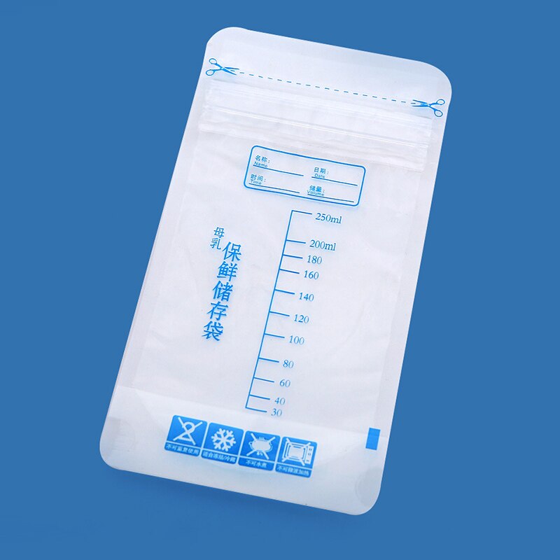10 stk 250ml mælke fryseposer modermælk babymad opbevaring modermælk opbevaringspose bpa gratis baby sikre fodringsposer fodring