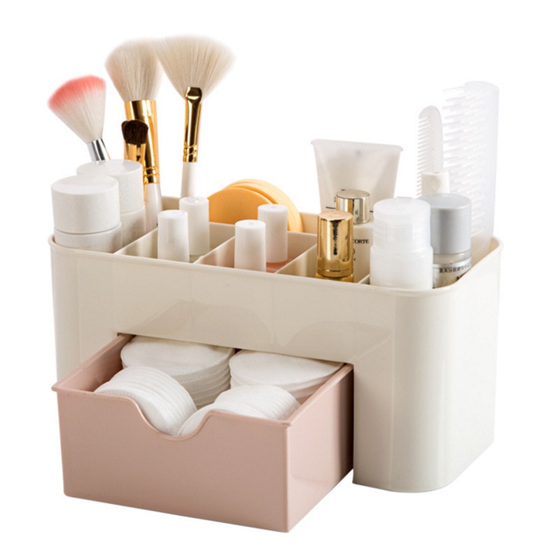 Junejour Organisator Voor Cosmetische Make-Up Organizer Box Sieraden Ketting Nagellak Oorbel Houder Plastic Makeup Box Thuis Desktop