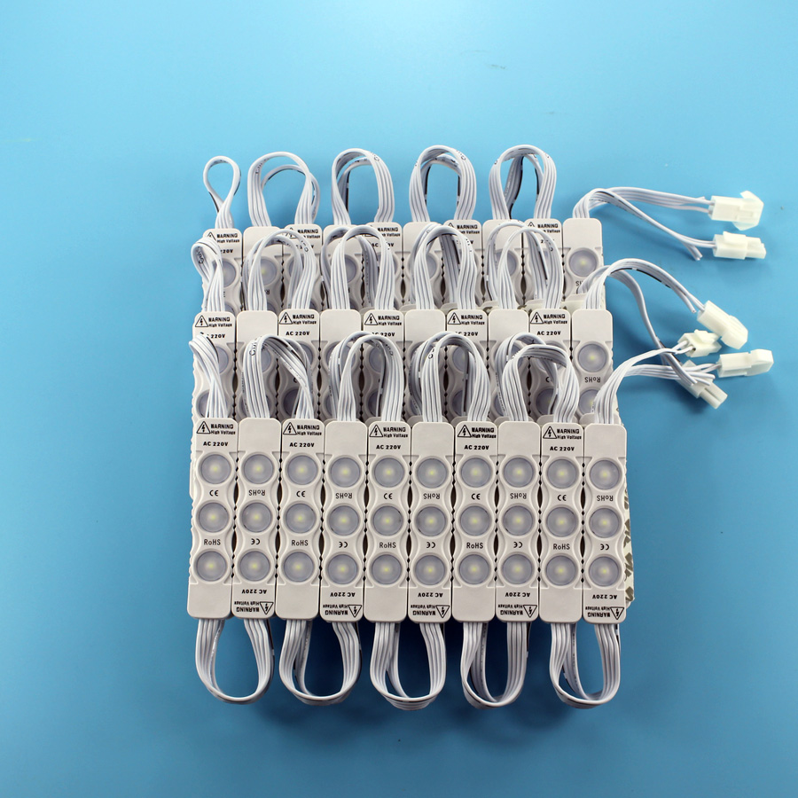 20PCS/Lot High Brightness Led Module 220V 110V IP65 Injecton Led Module Waterproof Use Outdoor For Advertising Light Sign