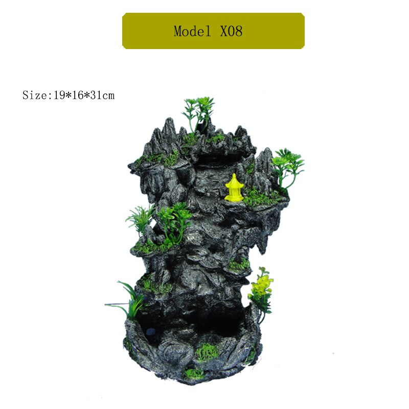 Aquarium Quicksand Waterfall DIY Simulation Rockery Package Fish Tank Landscaping: X08
