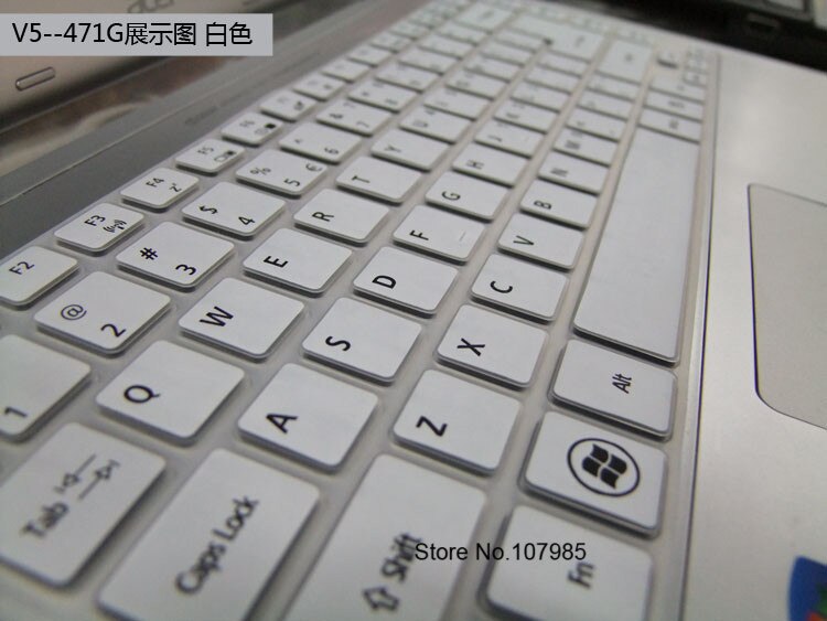 14 cal klawiatura pokrywa Protector dla Acer Aspire ES1-411 ES1-431 TMP245 E5-472G 4755G E5-471 421 E1-472 ES1 411 V5-471: White