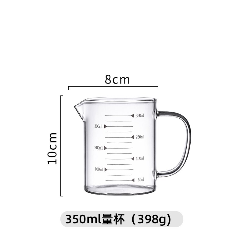 Hittebestendig En Hoge Boor Glas, Borosilicate, Keuken Lood, Bakken Met Cup, Rechte Gewicht Cup, ontbijt Cup Schaal: 350ml