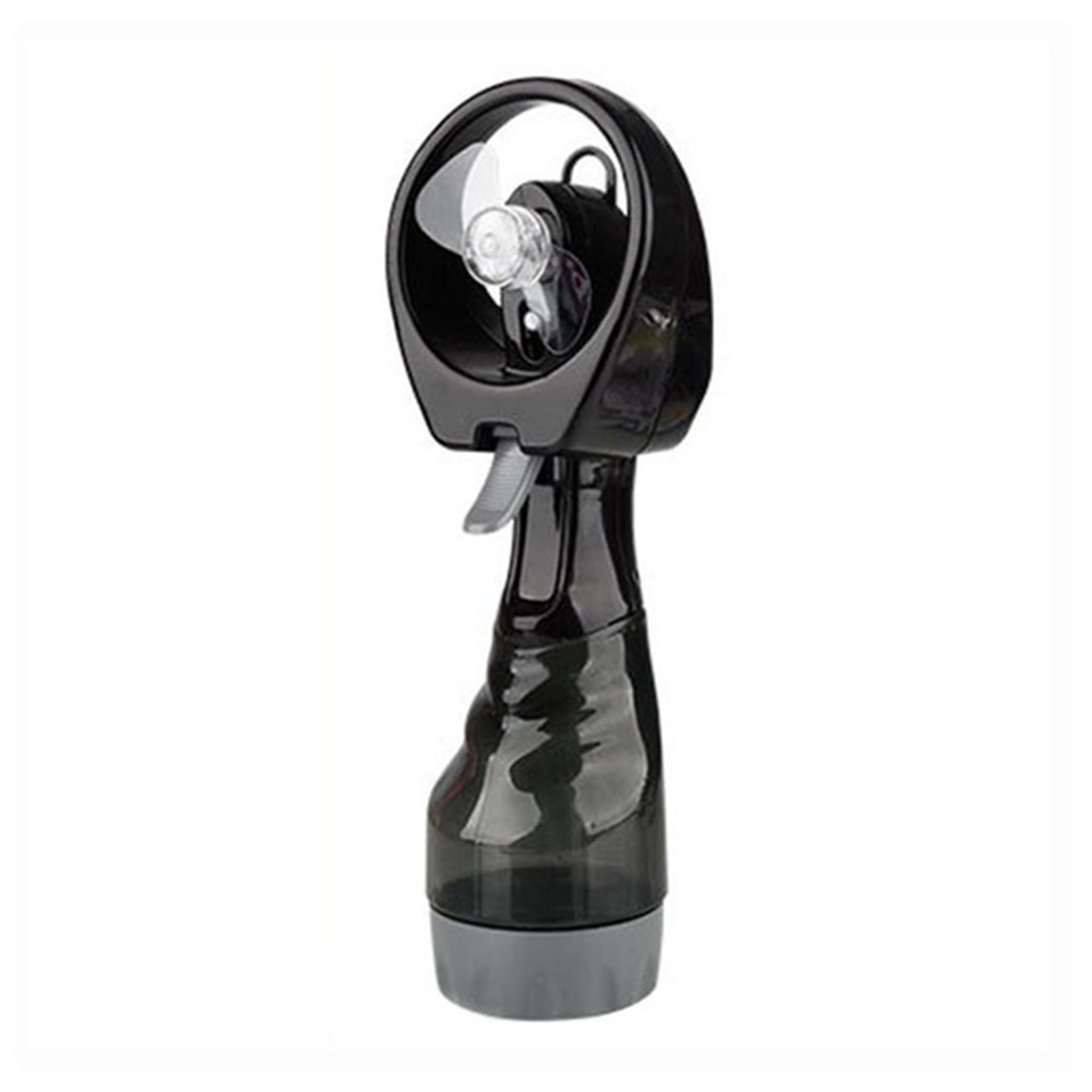 Praktischer Nebelventilator, Handventilator, batteriebetriebener Außenventilator, Strandventilator, Sommerventilator, tragbarer Wassernebelventilator, kühl Ich bin Sommer: Schwarz