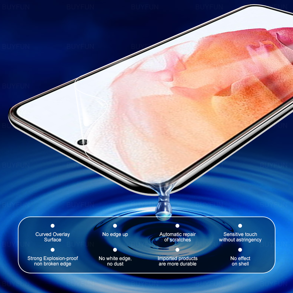 6IN1 Hydrogel Soft Film Full Coverage Protection For Samsung Galaxy S21 FE Plus Ultra 5G Screen Protector Safety Protective Film