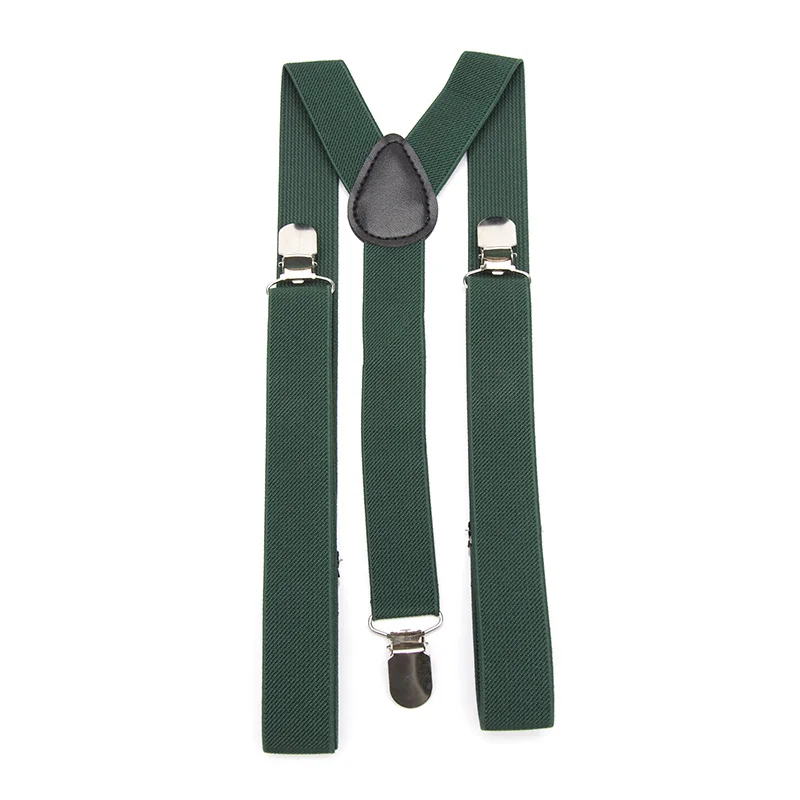 26-farbige neue unisex-elastische Hosenträger mit Y-Rücken-Hosenträger für Männer, , Gentleman, verstellbare Träger für Hochzeitsanzug, Party, Alltagszubehör: Schwarz Grün