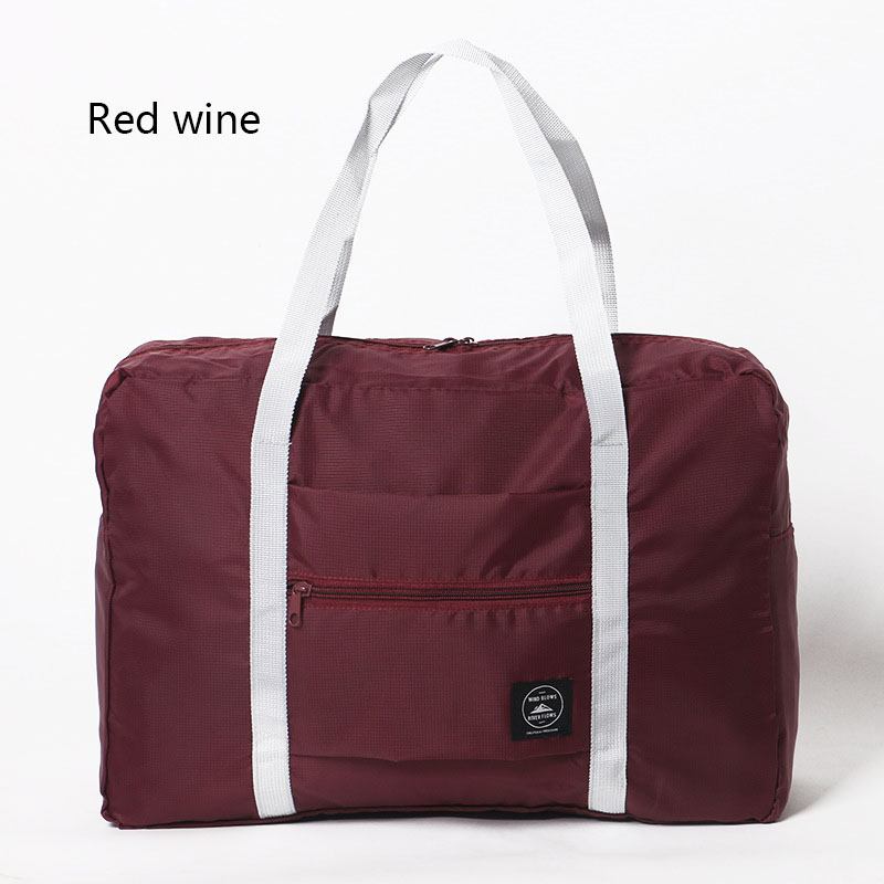 Neue Große lässig Wasserdichte Reisetaschen Kleidung Kapazität Schulter Tasche Faltbare Handtasche Duffle Tasche Reisetaschen Heißer: Wein rot