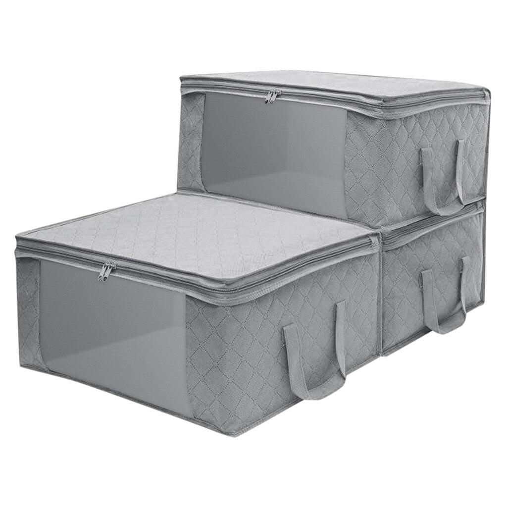 3Pc Kleding Quilt Opbergtas Oversized Bag Kleding Quilt Opbergtas Vochtbestendige Opbergtas 49X36X21cm Vocht-proof: GY