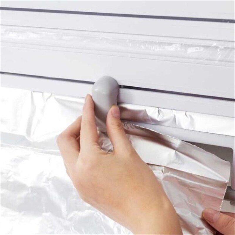 Wrap Cutting Doos Keuken Organizer Vershoudfolie Saus Fles Opbergrek Tin Folie Papier Handdoek Houder Plastic Plank