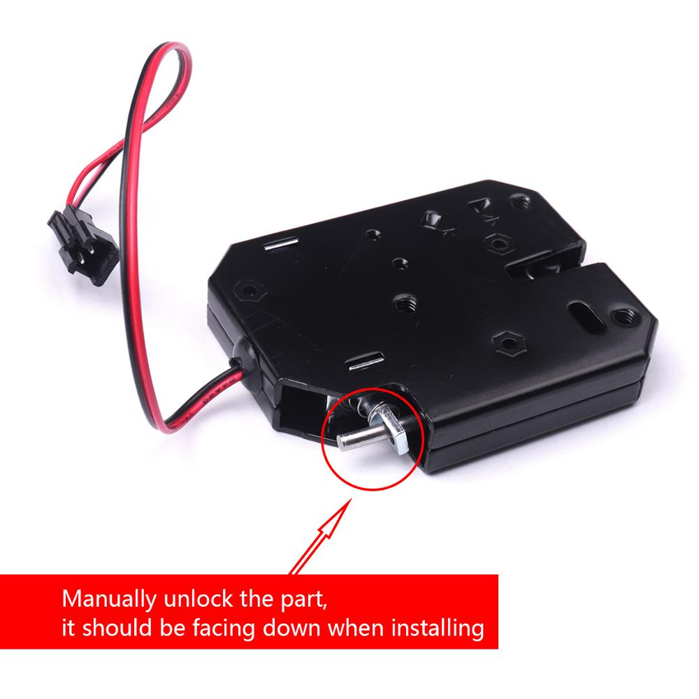 CHEERBRIGHT Black DC12V 2A Small Electromagnetic Lock Intelligent Electronic Lock For Cabinet Door Mailbox Electric Lock