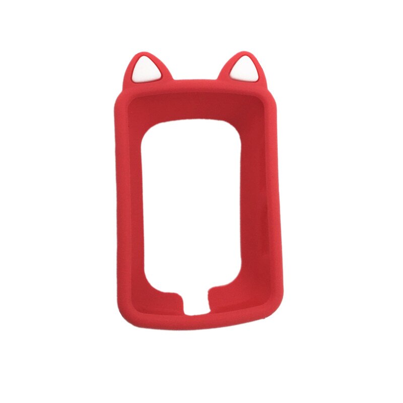 Generic Bike Gel Skin Case &amp; Screen Protector for Garmin Edge 520 GPS Computer Case for edge 520 plus Cartoon Cute Case: Red-cat ear type