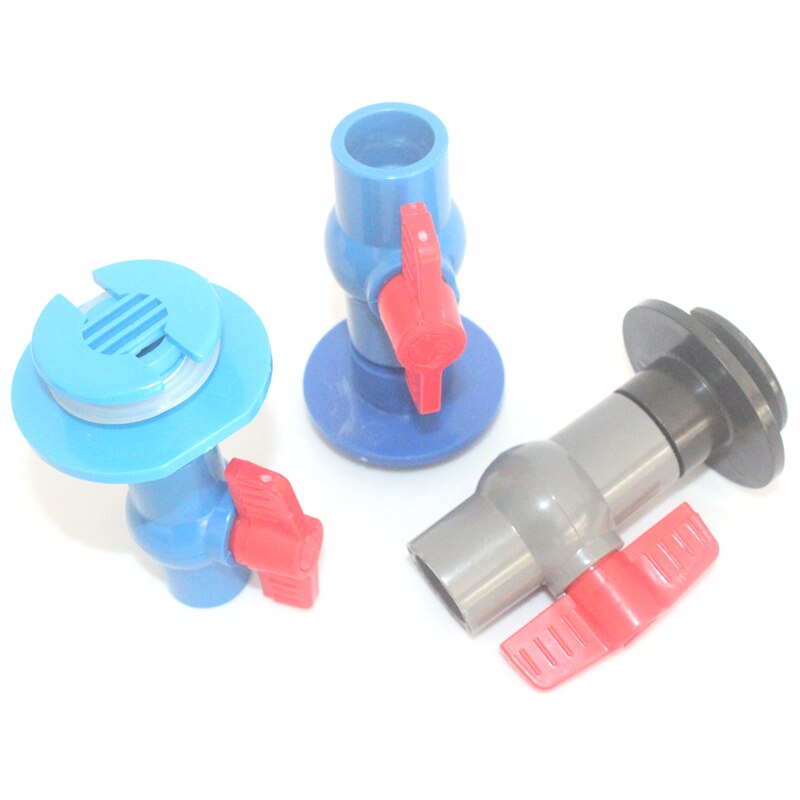 PVC Bulkhead Drain Connectors For 20mm/25mm Hard Pipe Aquarium Water Change Valve Fish Tank Outlet Accessories