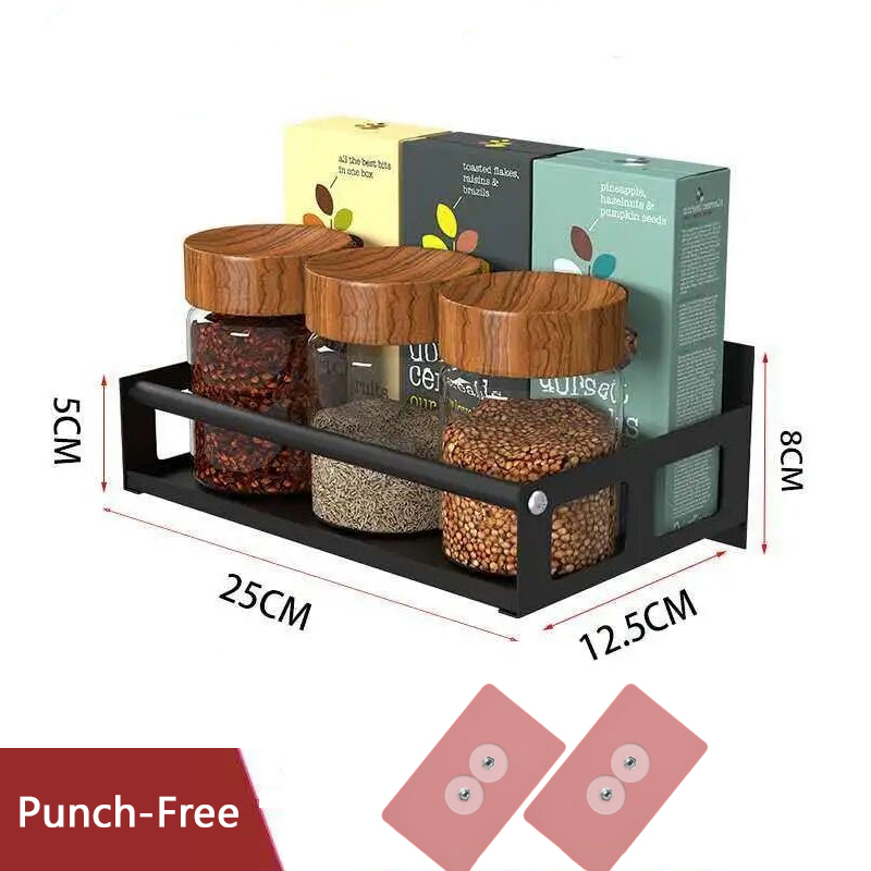 Keuken Kruidenrek Rvs Muur Gemonteerde Opslag Planken Kruiden Fles Rack Badkamer Punch-Gratis Organizer Rack: Licht Groen