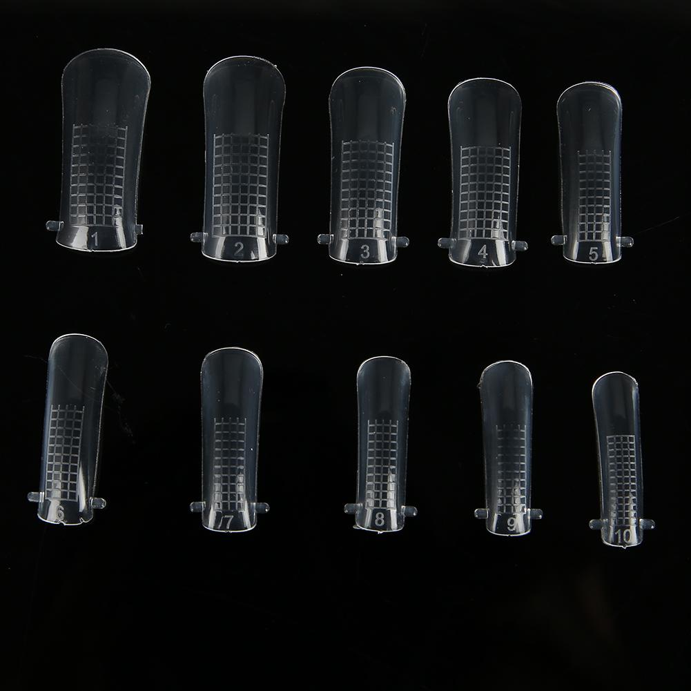 100 pcs Clear Nail Formulieren Volledige Cover Quick Building Gel Mold Tips Nail Extension DIY Manicure Nagels Accessoires Makeup Tools