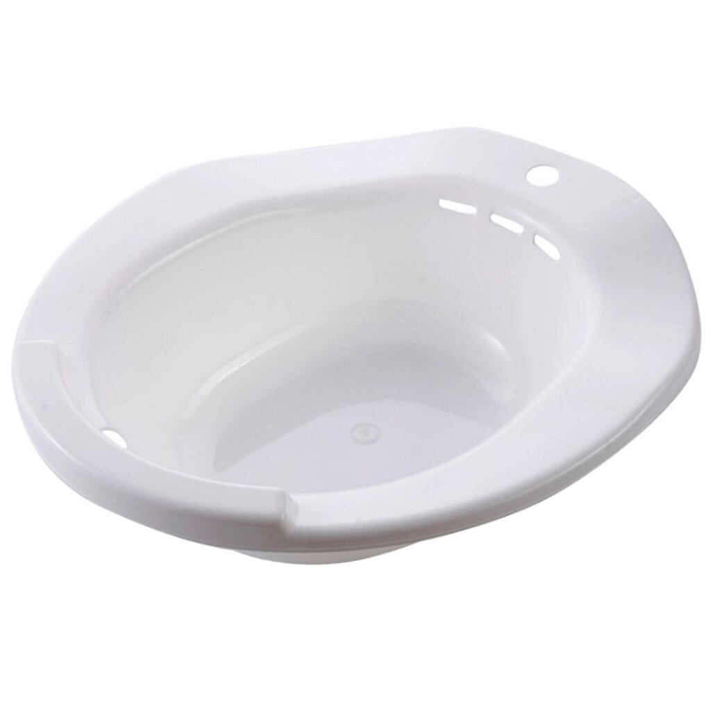Sitz-bad over-toilettet perinealt udblødningsbad, til hæmorider, for gravide: Hvid