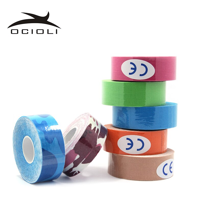 2.5cm X 5m Kinesiology Kinesiotape Roll Cotton Elastic Adhesive Sports Muscle Patch Tape Bandage Physio Strain Injury Support