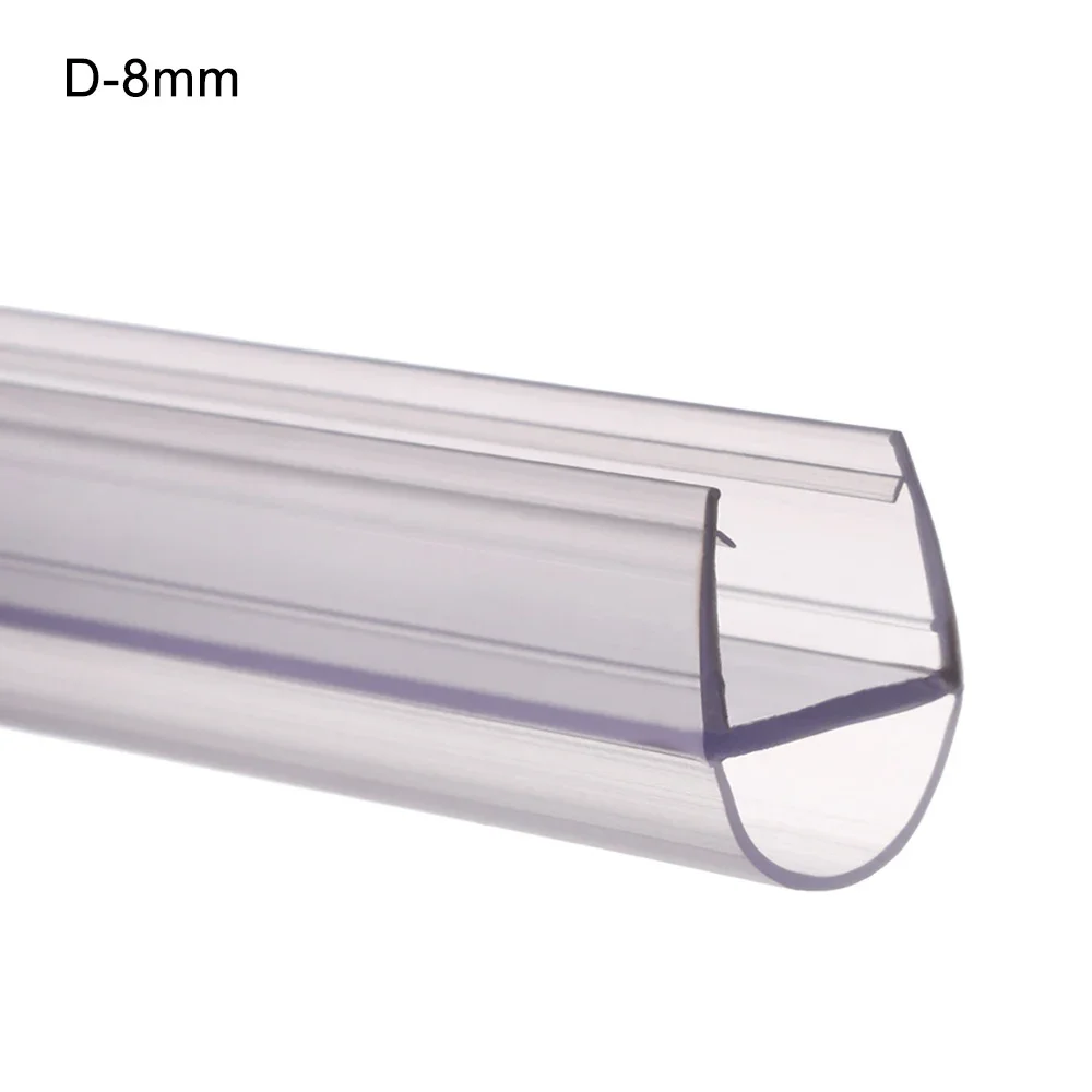 Tira de sellado para puerta de ducha, burlete de goma para puerta de vidrio de 4 a 12mm, accesorio portátil para ventana, accesorios para el hogar: D-8mm
