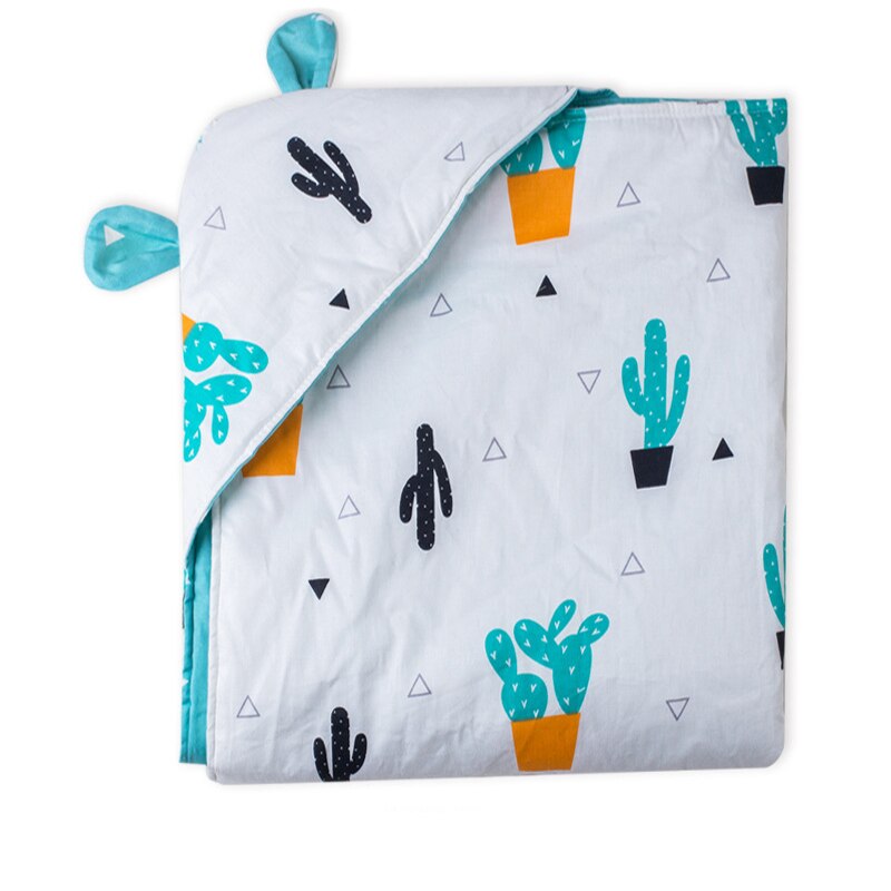 Zachte Baby Baby Hooded Deken Dikker Katoen Inbakeren Wrap Deken Sleepsack Afdrukken Winter Warm Houden BMT047