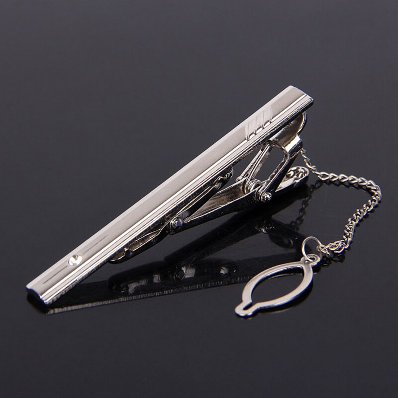 Men's Suit Tie Clip Silver Color Simple Business Metal Necktie Bar Clasp Clamp Formal Shirt Wedding Jewelry Accessories