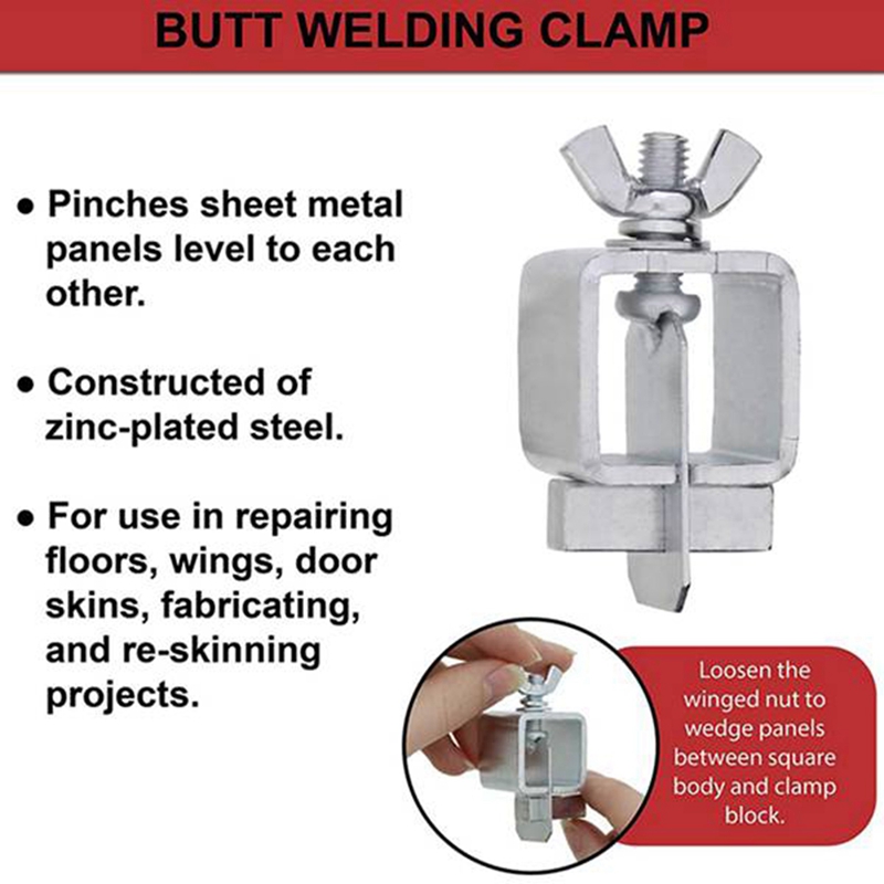 8 Piece Butt Weld Clamps,Small Weld Clamps,Welding Butterfly Clamps,Automatic Body Panel Clamps for Edge-To-Edge Welding