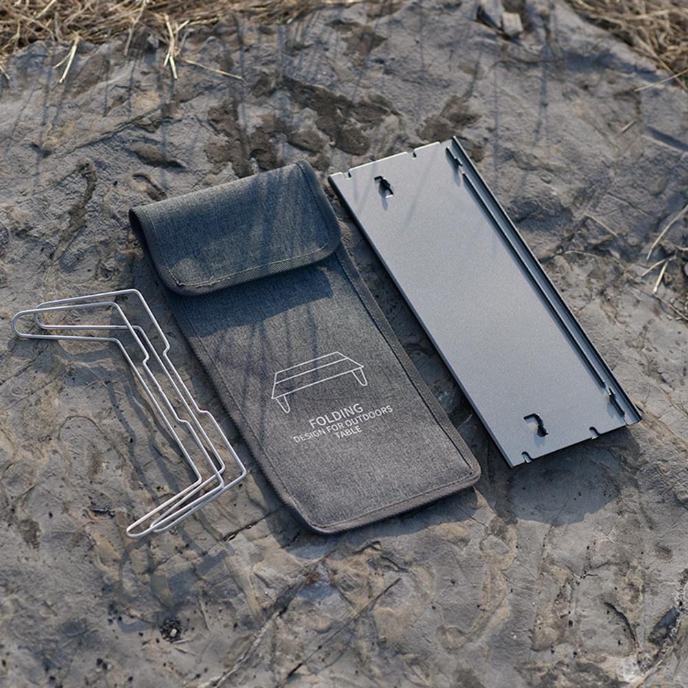 Picnic Folding Table Outdoor Mini Table Aluminum Alloy Picnic Table BBQ Traveling Desk Outdoor Dinner Hiking Desk For Camping