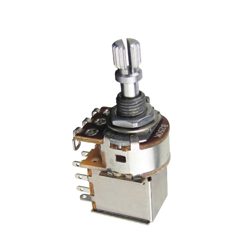 2Pcs Gitaar Potten 250K Push Pull Potmeter B250K Lineaire Taper Korte As Potten