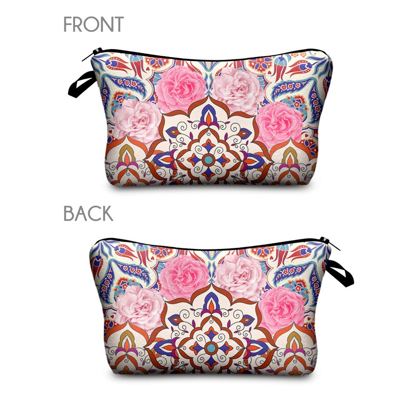 Jomtokoy Women Mandala Printing Makeup Bags Cosmetics Pouchs For Travel Ladies Pouch Women Cosmetic Bag