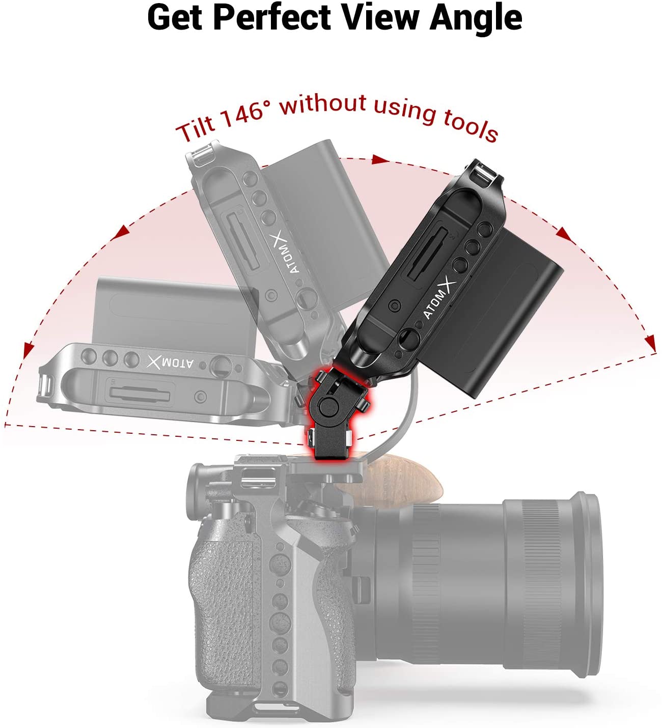 Smallrig Universele Dslr Camera Swivel Monitor Mount Met Arri Lokaliseren Pinnen Om Fix Monitor Met Camera -2174