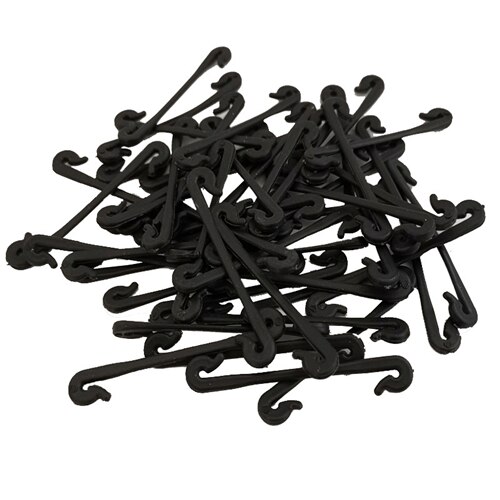 50Stck Kunststoff Garten Anlage Clips flexibel Feste Umreifung Clips Pflanze Reben Gebunden Schnallen Garten Werkzeug: Schwarz