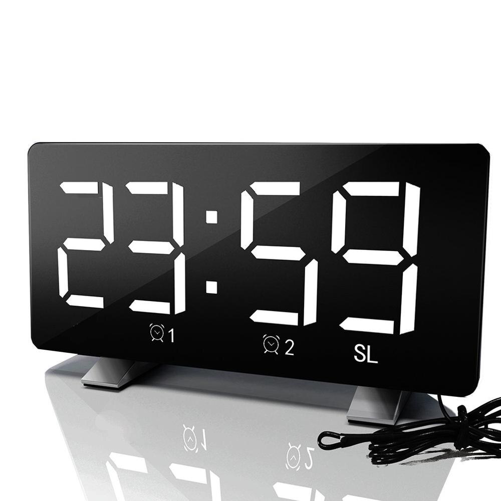 Led Radio réveil Snooze horloge électronique bureau horloge chambre bureau Usb charge réveil