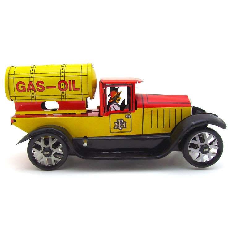 Jeugdherinnering Antieke Blikken Speelgoed Retro Wind up Metalen Voertuigen Speelgoed Auto 'S Zakka Home Decor Spanje GAS-OLIE Tank truck