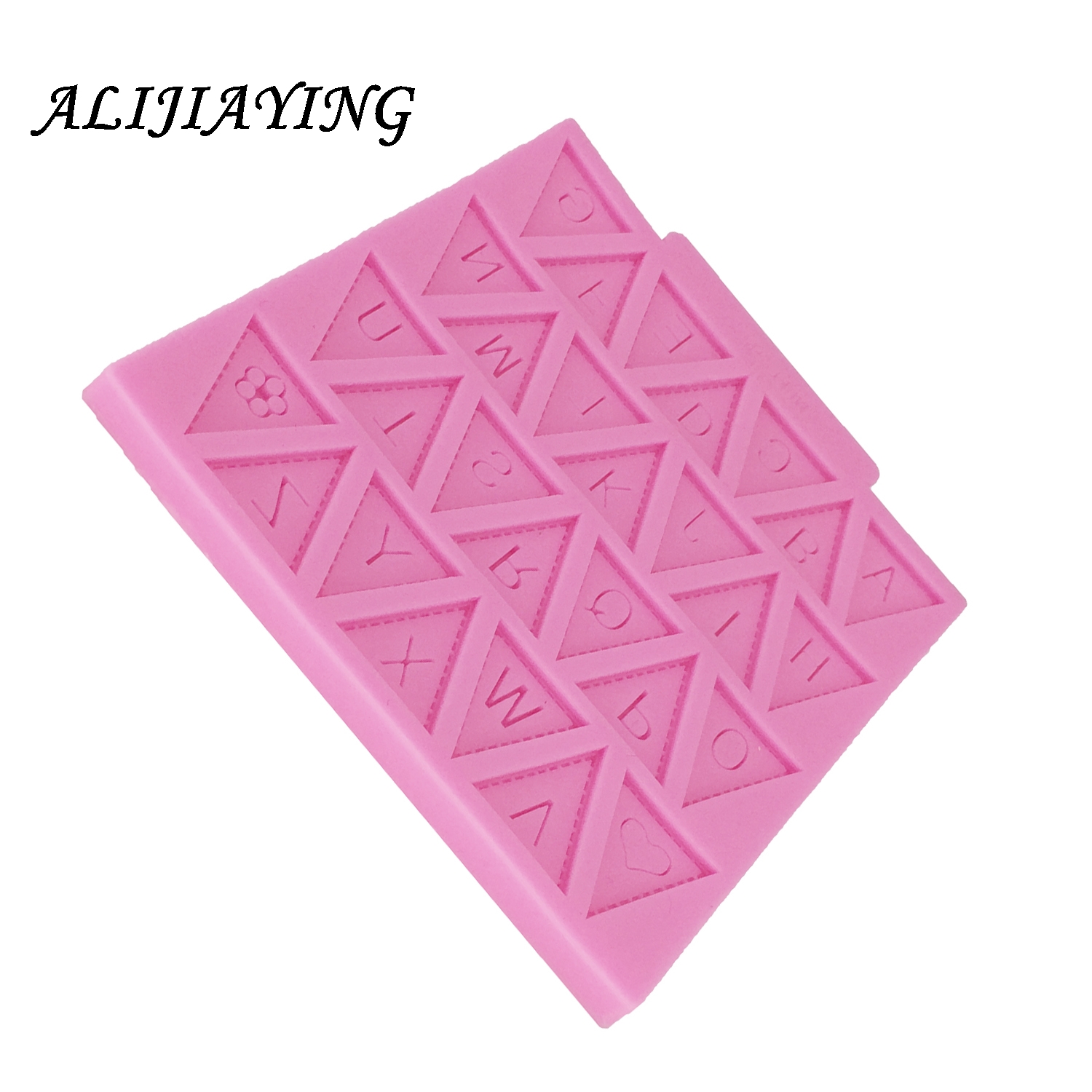 1 Stck Kochen werkzeuge Flagge bilden 26 Englisch Buchstaben Silikon bilden Schokolade Fondant Kuchen Dekorieren Werkzeuge Kuchen Grenze bilden D0153