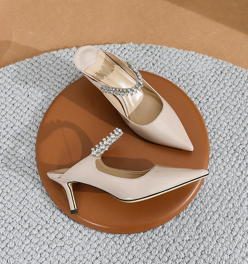 【Médisez la longueur de vos pieds avant de commander】 Cristaux Luxry Femmes Sandales à talons à lanières Chaussures plates à la 77-CHC-33