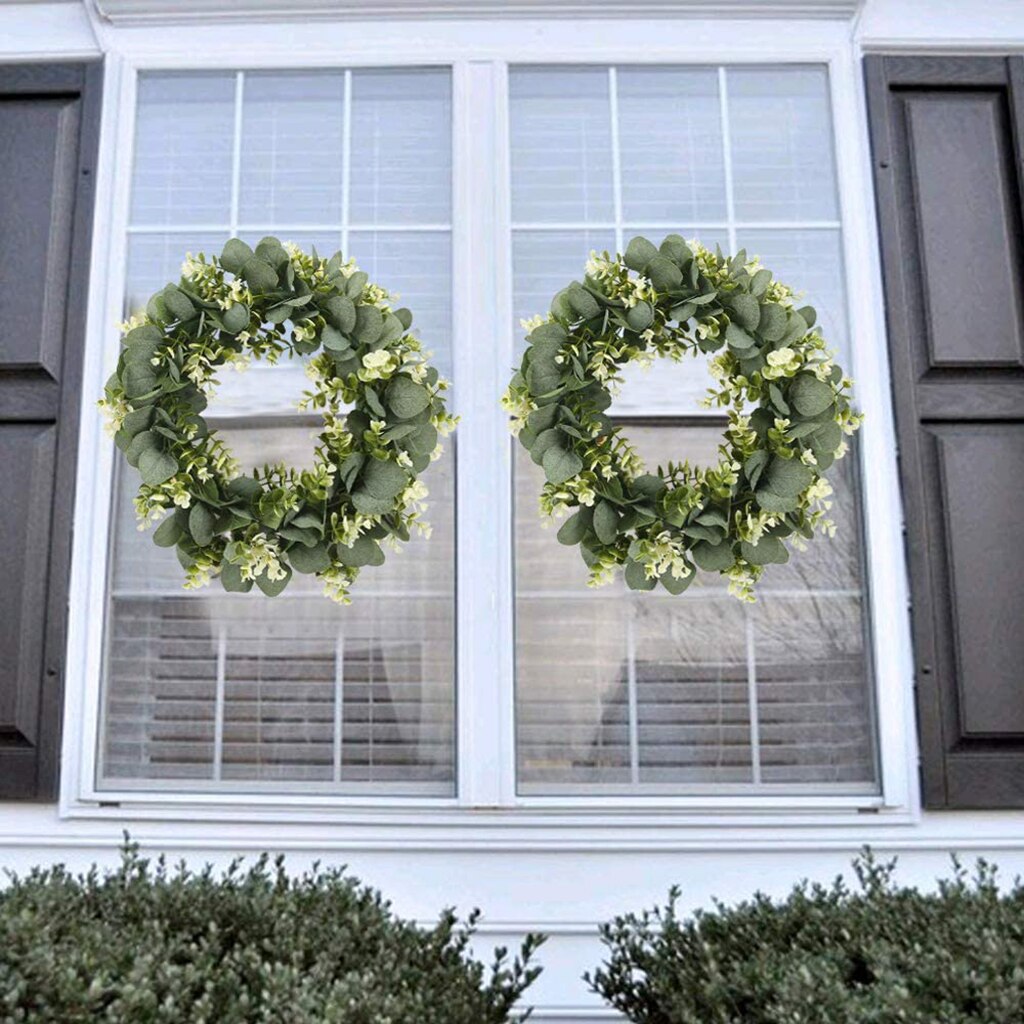 Green Leaf Wreath Large Door Wreath Home Wall Party Wedding Garland Decoration