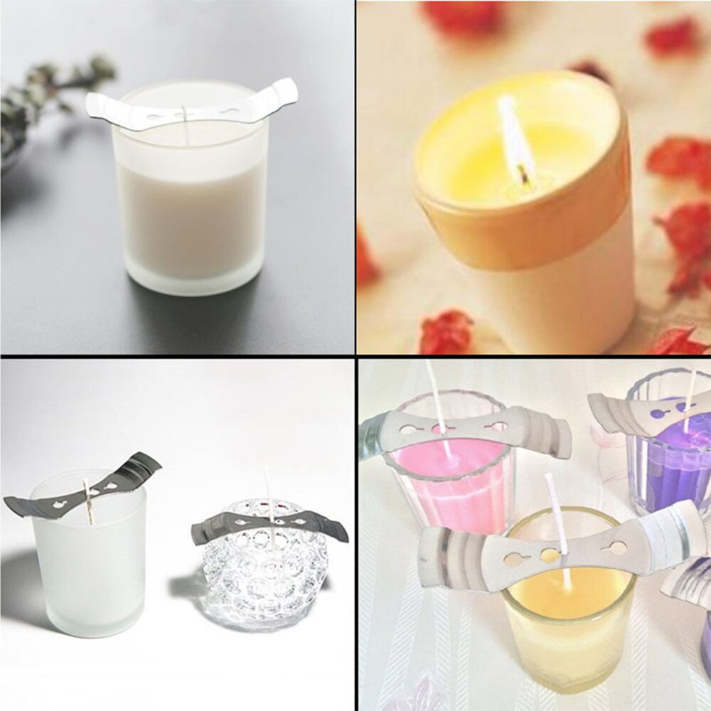 100 PCS Candle Wicks With Sustainer DIY Homemade Candle Making Supply Pre Waxed Wick Natural Cotton Core 15cm For Candle Making