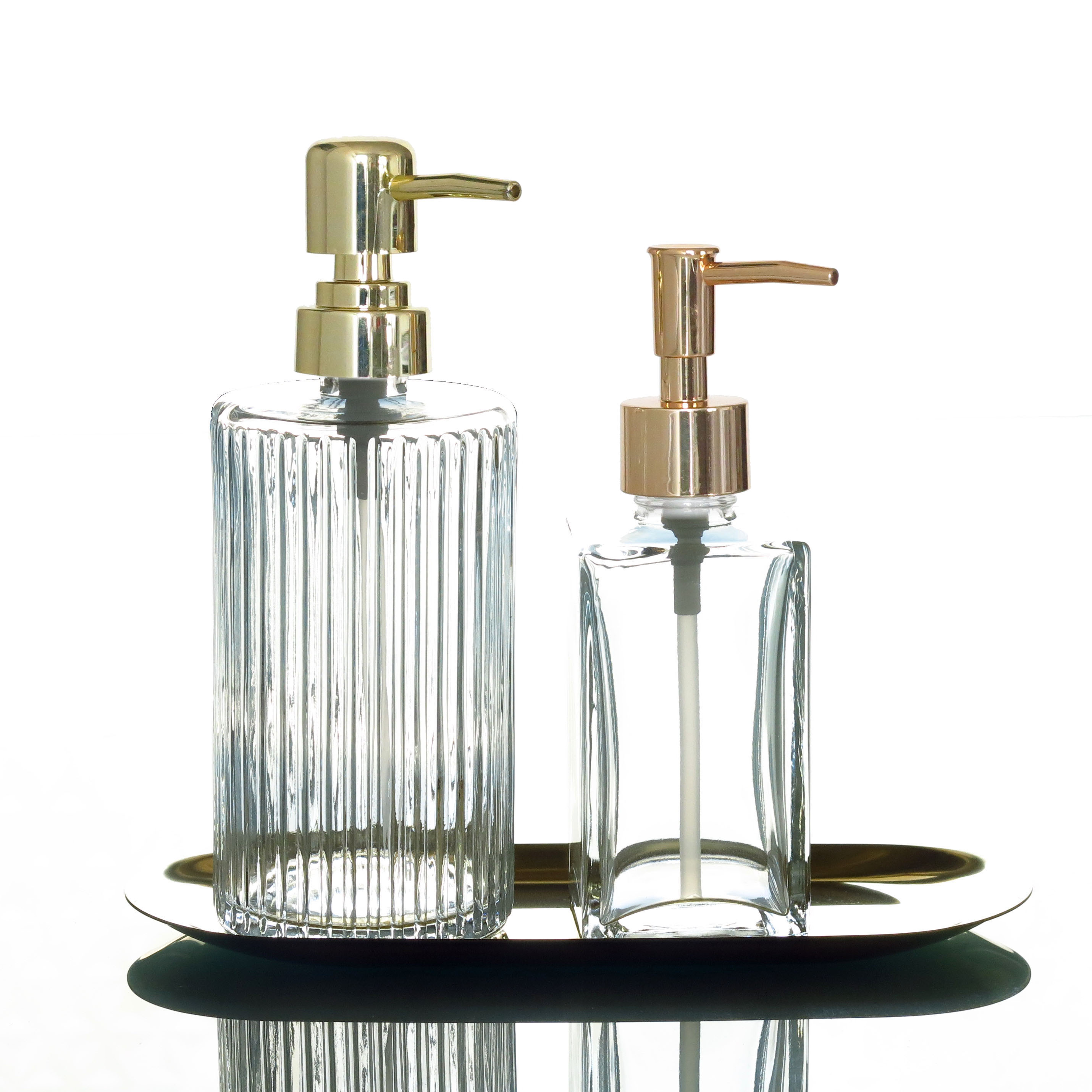 400ml Push-type Dispensing Bottle Glass Hand Sanitizer Shampoo Shower Gel Bathroom Push Bottle Soap Lotion Bottle