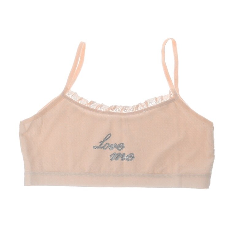 Unge piger bomuld camisoles pige undertøj trykning blonder vest top til teenagere træning camisole: 3