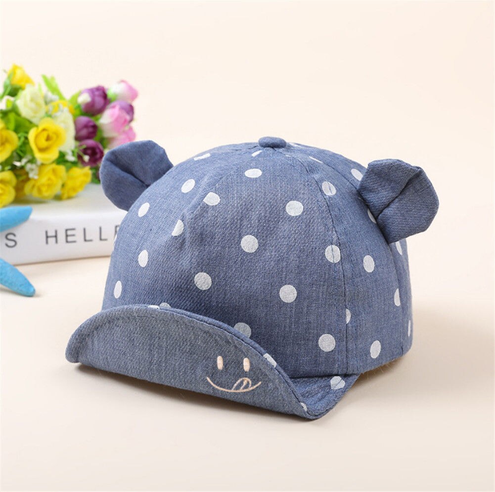 Baby Zonnehoed 8 M-20 M Cap Katoen Zomer Strand Gestreepte Rand 8-20 Maanden 5 Kleuren kiezen: Dark Grey