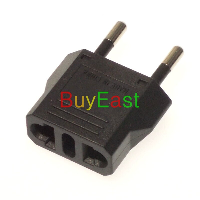 (5 PCS) EU Europlug CEE 7/16 Type C Power Plug Adapter Change US,Italy Plug 6A 250V: Black / Black