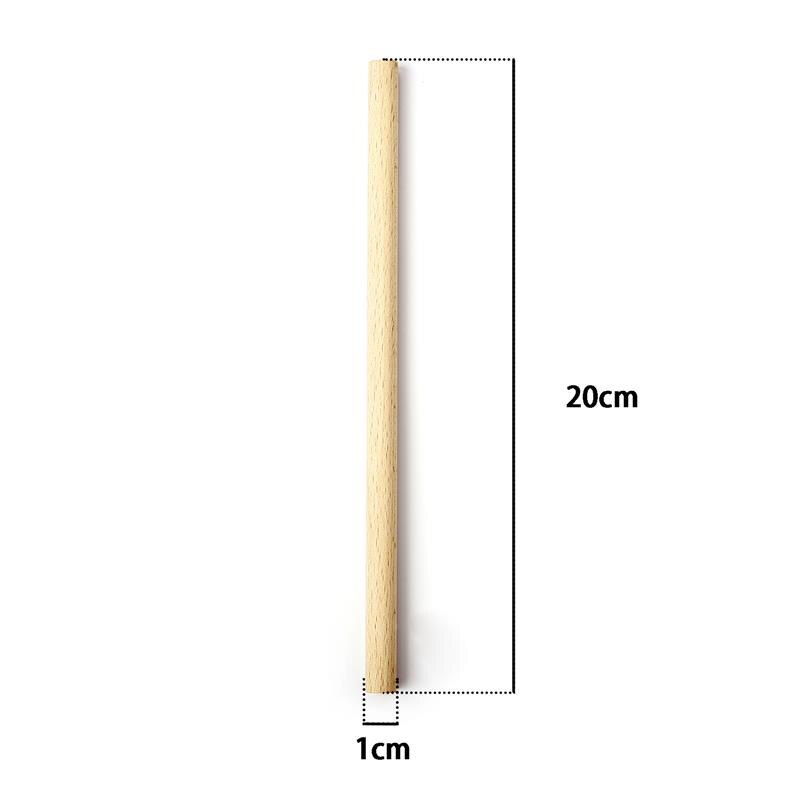 3/5/10 st furu runda trästavar räknepinnar premium träpinne för gör-det-själv-hantverk byggmodell träbearbetning pedagogiska leksaker: 10 st 20 cm x 1cm