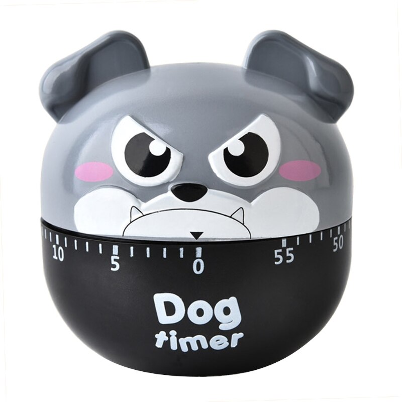 Cartoon Dog Kitchen Timer Cooking Baking Mechanical Alarm Sleeping Remind Clocks