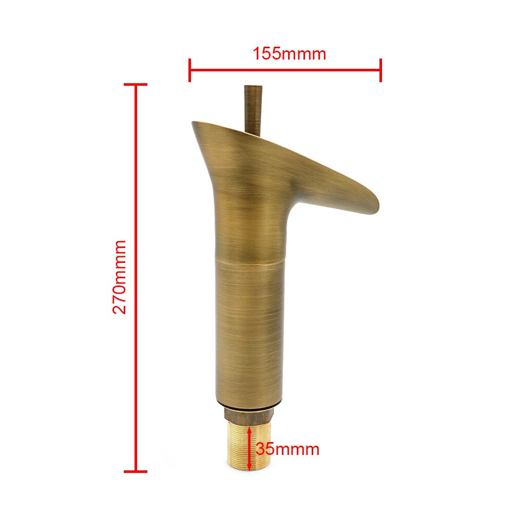 GGStudy Wasserhahn Antik Messing – Einhebel, Einloch, Bauernhaus-Design, Für Waschbecken, Mit Pop-Up-Ablauf
