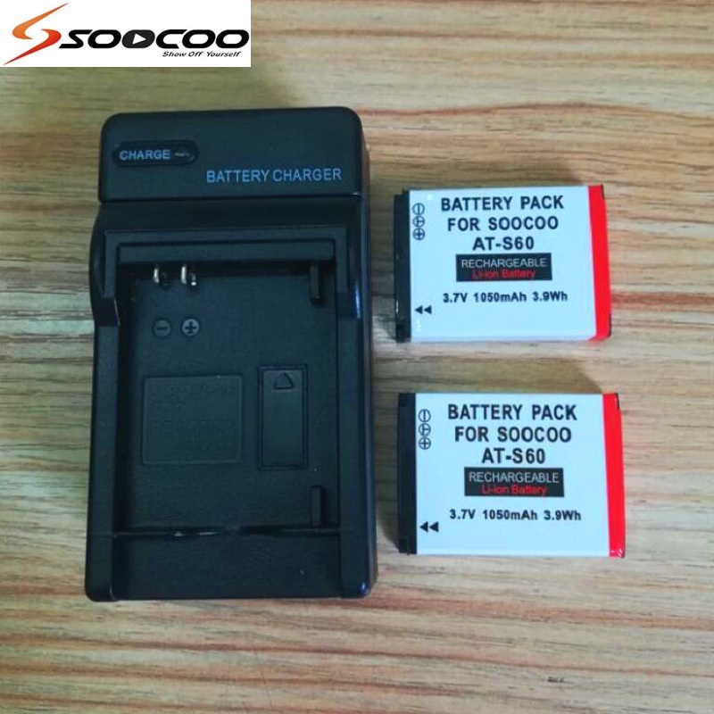 Estuche de carga para SOOCOO Original S80/S70/S60/S60B, accesorios de Cámara de Acción, batería de energía de 1050mAh con cargador, cámara deportiva