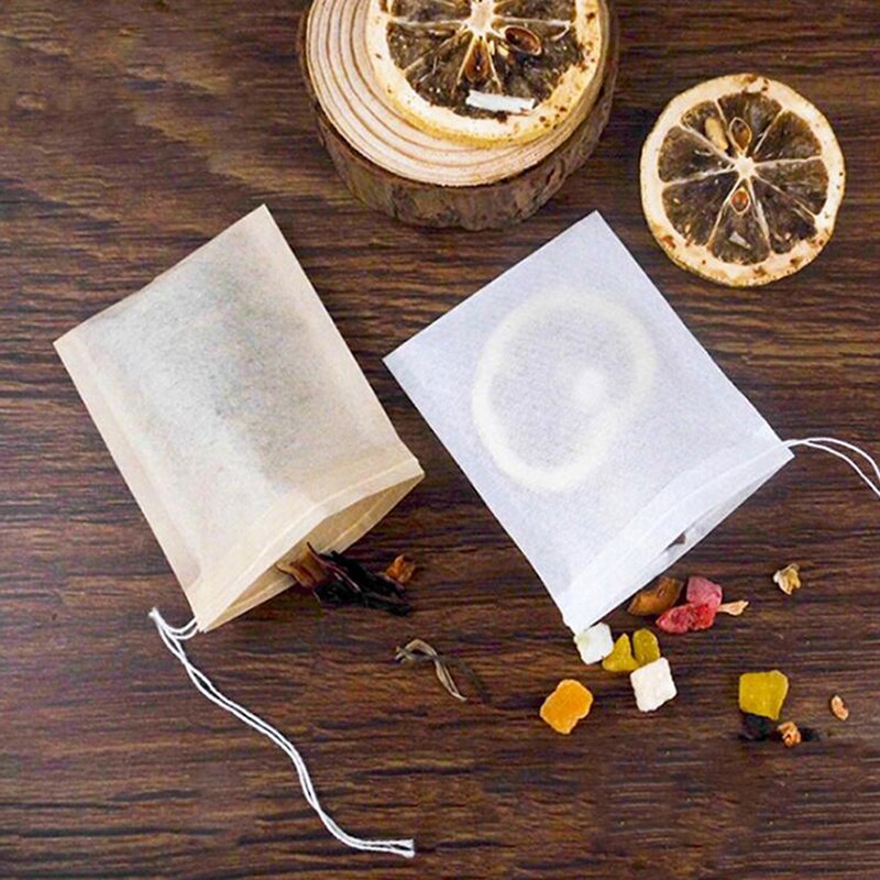 100 Teile/los Tee Tasche Filter Papier Beutel leer Kordelzug Teebeutel Für Kraut Tee