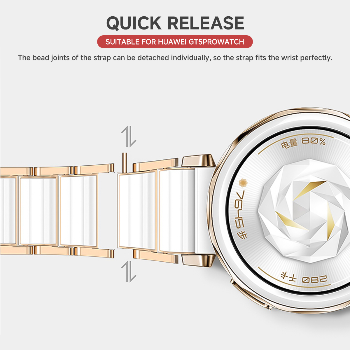 18mm Luxury Ceramic Strap for Huawei Watch 5 GT5 Pro 42mm Butterfly Buckle Wristband For Huawei GT5 GT4 41mm Band