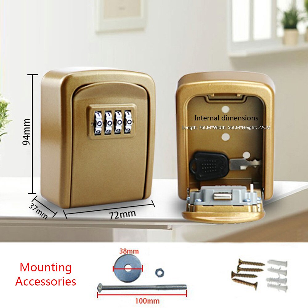 Wand Montieren Key Storage Box 4 Digit Kombination Passwort Security Code Geheimnis Lock Organizer Home Key Safe Box Zubehör: Style 1